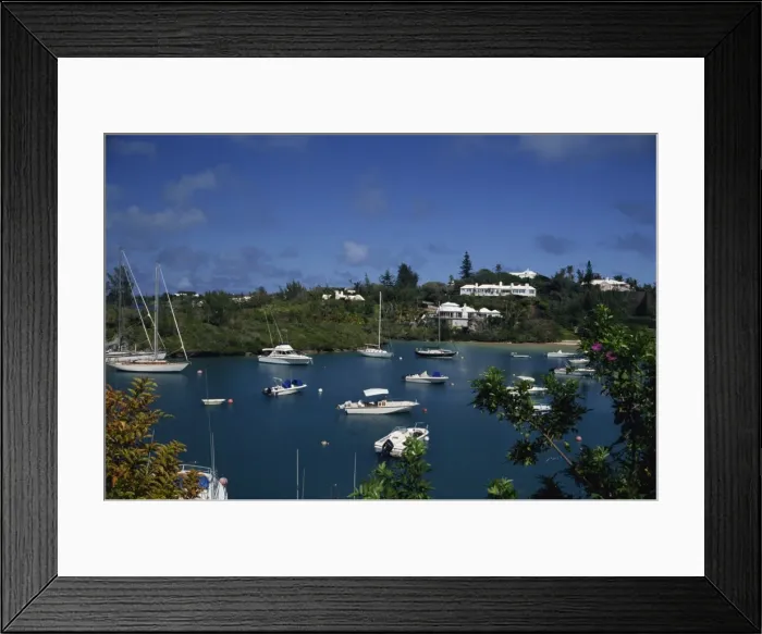 Framed Print : Landscape of boats in Trotts Pond, Hamilton, Bermuda, Atlantic, Central America Framed Print : Landscape of boats in Trotts Pond, Hamilton, Bermuda, Atlantic, Central America
