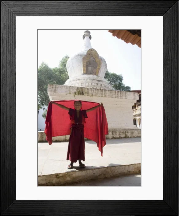 Framed Print : Young Buddhist monk, Punakha Dzong, Punakha, Bhutan, Asia Framed Print : Young Buddhist monk, Punakha Dzong, Punakha, Bhutan, Asia