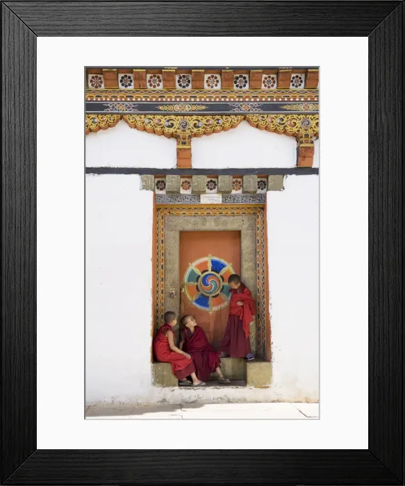 Framed Print : Buddhist monks, Paro Dzong, Paro, Bhutan, Asia Framed Print : Buddhist monks, Paro Dzong, Paro, Bhutan, Asia