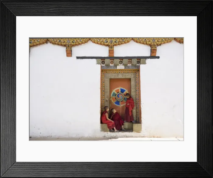 Framed Print : Buddhist monks, Paro Dzong, Paro, Bhutan, Asia Framed Print : Buddhist monks, Paro Dzong, Paro, Bhutan, Asia