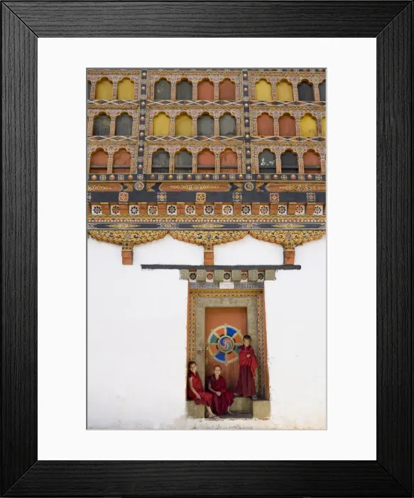 Framed Print : Buddhist monks, Paro Dzong, Paro, Bhutan, Asia Framed Print : Buddhist monks, Paro Dzong, Paro, Bhutan, Asia