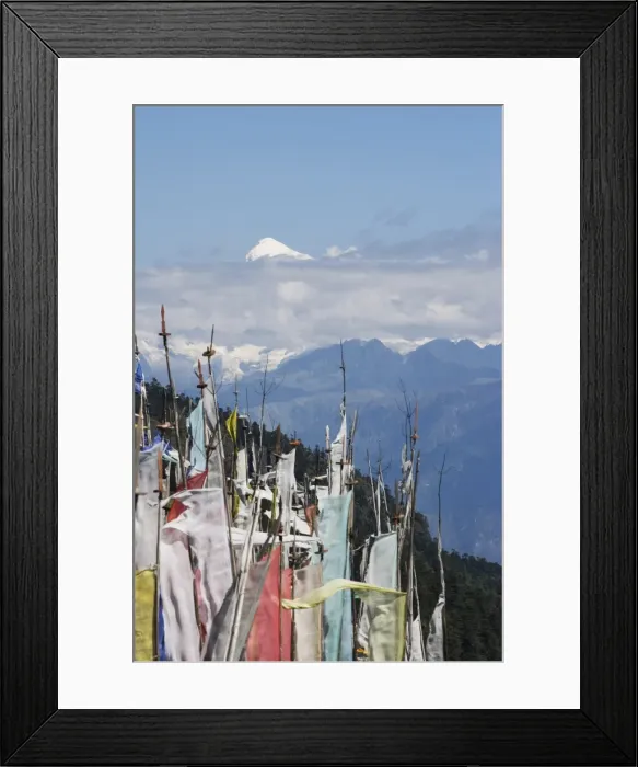Framed Print : View from Cheli La Pass of Bhutans most sacred mountain, Mount Jhomolhari Framed Print : View from Cheli La Pass of Bhutans most sacred mountain, Mount Jhomolhari