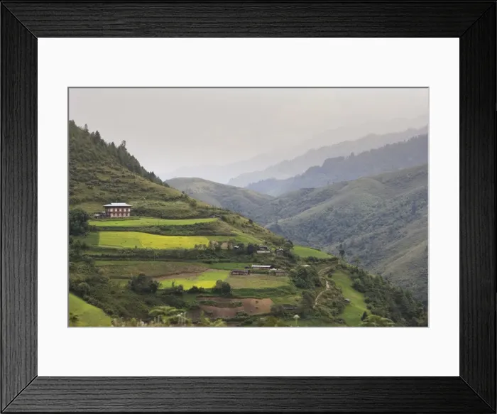 Framed Print : Himalayas, Bhutan, Asia Framed Print : Himalayas, Bhutan, Asia