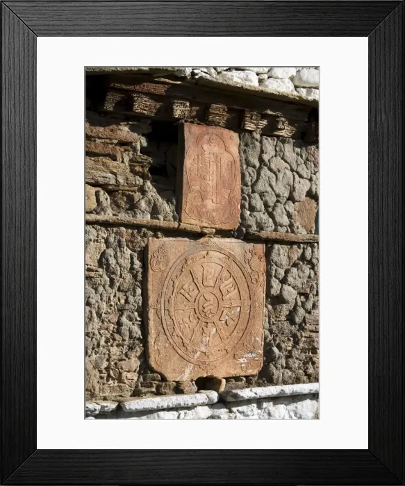 Framed Print : Buddhist symbols, Paro, Bhutan, Asia Framed Print : Buddhist symbols, Paro, Bhutan, Asia