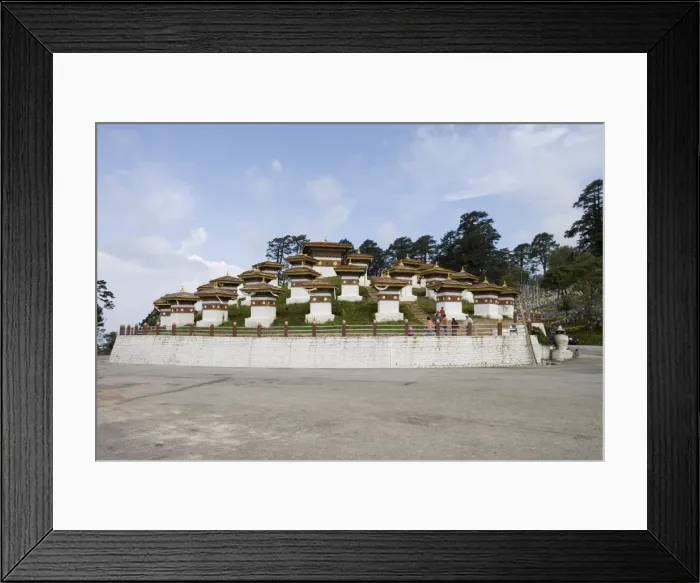 Framed Print : Druk Wangyal Chortens, on the road between Paro and Punakha, Bhutan, Asia Framed Print : Druk Wangyal Chortens, on the road between Paro and Punakha, Bhutan, Asia