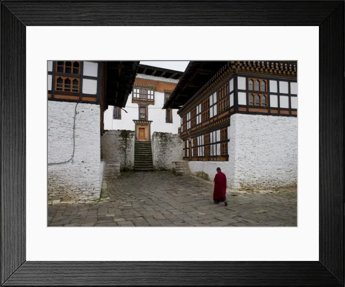 Framed Print : Buddhist monk in monastery, Bumthang, Bhutan, Asia Framed Print : Buddhist monk in monastery, Bumthang, Bhutan, Asia