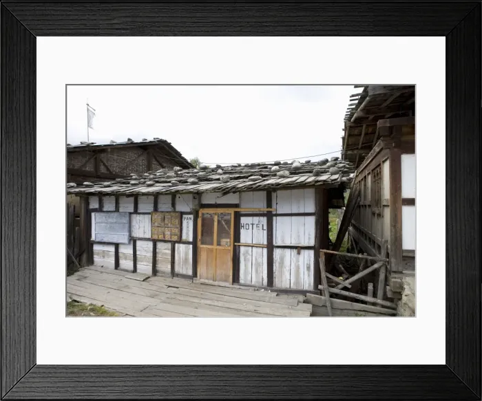 Framed Print : Local hotel, Jankar, Bumthang Valley, Bhutan, Asia Framed Print : Local hotel, Jankar, Bumthang Valley, Bhutan, Asia