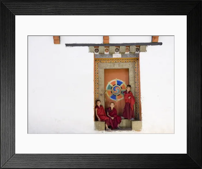 Framed Print : Buddhist monks, Paro Dzong, Paro, Bhutan, Asia Framed Print : Buddhist monks, Paro Dzong, Paro, Bhutan, Asia