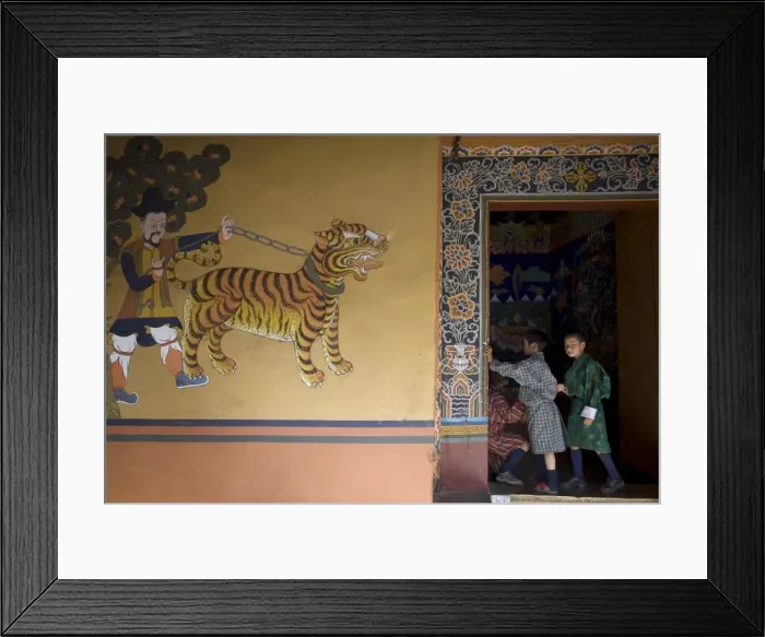Framed Print : Bhutanese boys, Paro Dzong, Paro, Bhutan, Asia Framed Print : Bhutanese boys, Paro Dzong, Paro, Bhutan, Asia