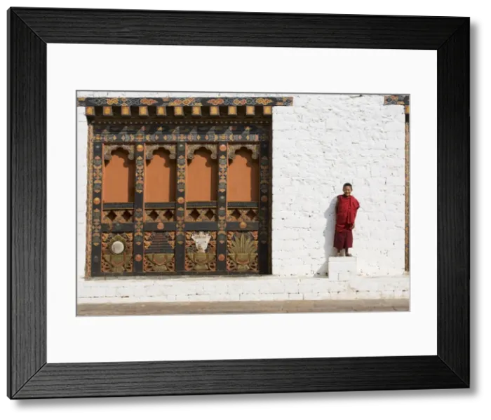 Framed Print : Buddhist monk, Punakha Dzong, Punakha, Bhutan, Asia Framed Print : Buddhist monk, Punakha Dzong, Punakha, Bhutan, Asia