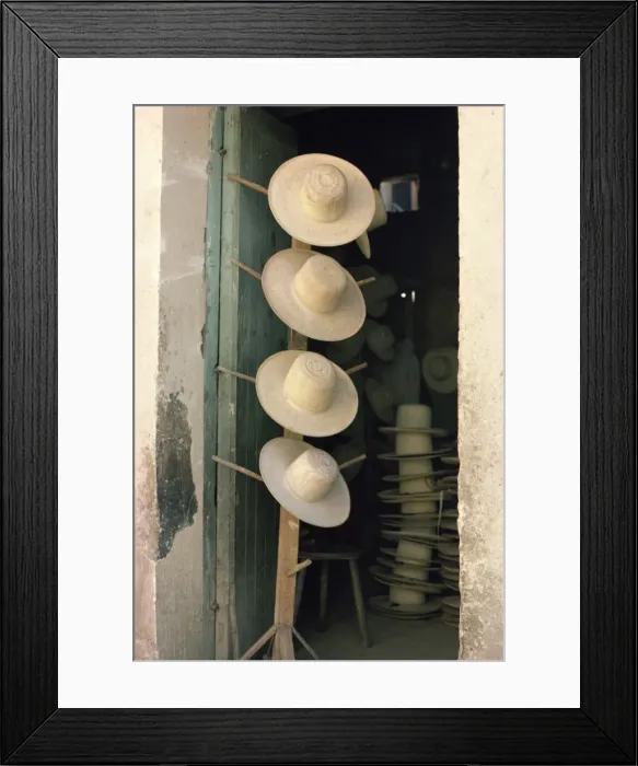Framed Print : Hats for sale, diplayed on stand outside shop, near Cochabamba, Bolivia, South America Framed Print : Hats for sale, diplayed on stand outside shop, near Cochabamba, Bolivia, South America