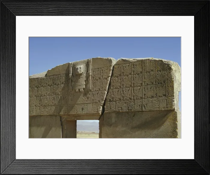 Framed Print : The Sun Gate, Aymara culture, 600 AD, archaeological site, Tiahuanaco, Bolivia Framed Print : The Sun Gate, Aymara culture, 600 AD, archaeological site, Tiahuanaco, Bolivia
