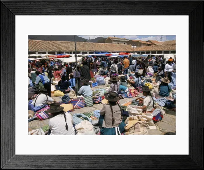 Framed Print : Sunday market at Tarabuco, near Sucre, Bolivia, South America Framed Print : Sunday market at Tarabuco, near Sucre, Bolivia, South America