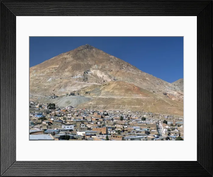 Framed Print : Cerro Rico, richest hill on earth, historical site of major silver mining Framed Print : Cerro Rico, richest hill on earth, historical site of major silver mining