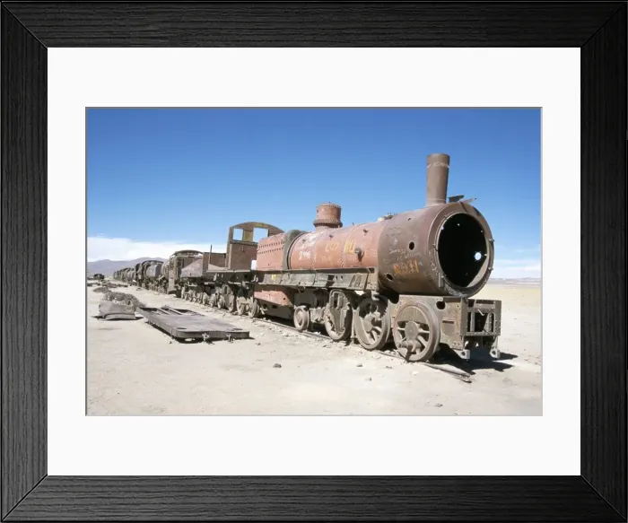 Framed Print : Cementerio de Trenes, steam engine relics in desert, Uyuni, Southwest Highlands Framed Print : Cementerio de Trenes, steam engine relics in desert, Uyuni, Southwest Highlands