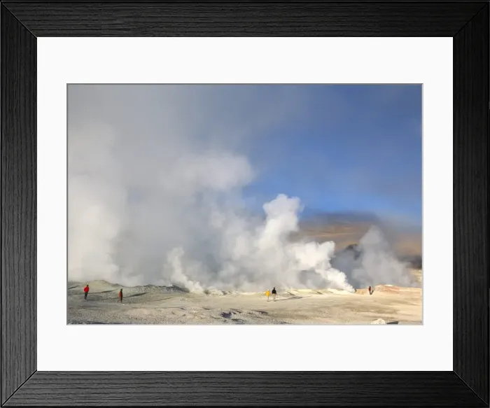 Framed Print : Steam fumaroles in geothermal field, Sol de Manana, near Laguna Colorado Framed Print : Steam fumaroles in geothermal field, Sol de Manana, near Laguna Colorado