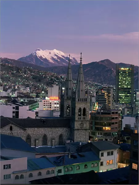 La Paz and Mount Illampu, Bolivia, South America
