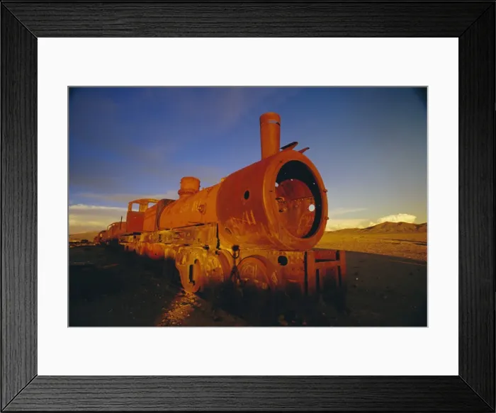 Framed Print : Rusting steam locomotive, Cementerios de los trenes, Uyuni, Bolivia Framed Print : Rusting steam locomotive, Cementerios de los trenes, Uyuni, Bolivia