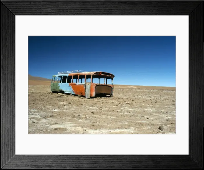 Framed Print : Bus wreck, near Chilean border, Salar de Uyuni, Bolivia, South America Framed Print : Bus wreck, near Chilean border, Salar de Uyuni, Bolivia, South America