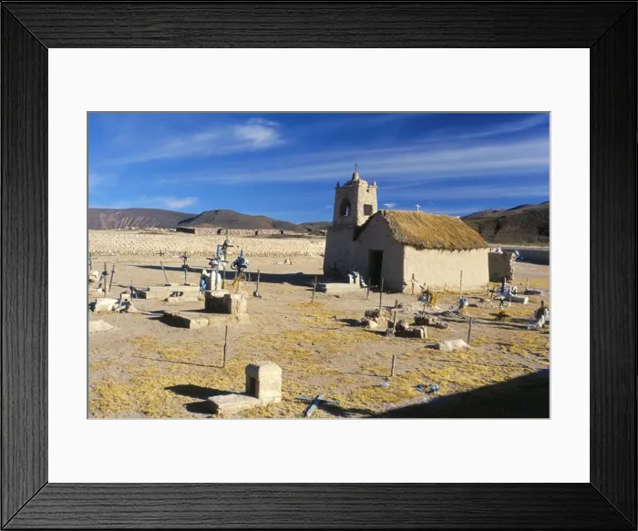 Framed Print : Church and graveyard, San Juan, Salar de Uyuni, Bolivia, South America Framed Print : Church and graveyard, San Juan, Salar de Uyuni, Bolivia, South America
