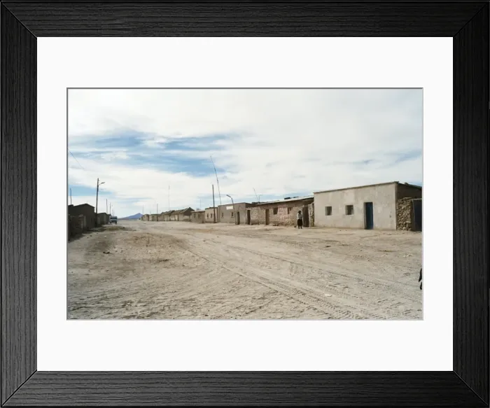 Framed Print : Main street of Colchani, Uyuni, Bolivia, South America Framed Print : Main street of Colchani, Uyuni, Bolivia, South America
