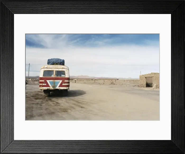 Framed Print : Local bus to Uyuni, Colchani, Bolivia, South America Framed Print : Local bus to Uyuni, Colchani, Bolivia, South America