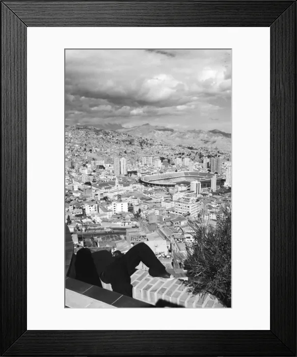 Framed Print : View over La Paz, capital of Bolivia, South America Framed Print : View over La Paz, capital of Bolivia, South America