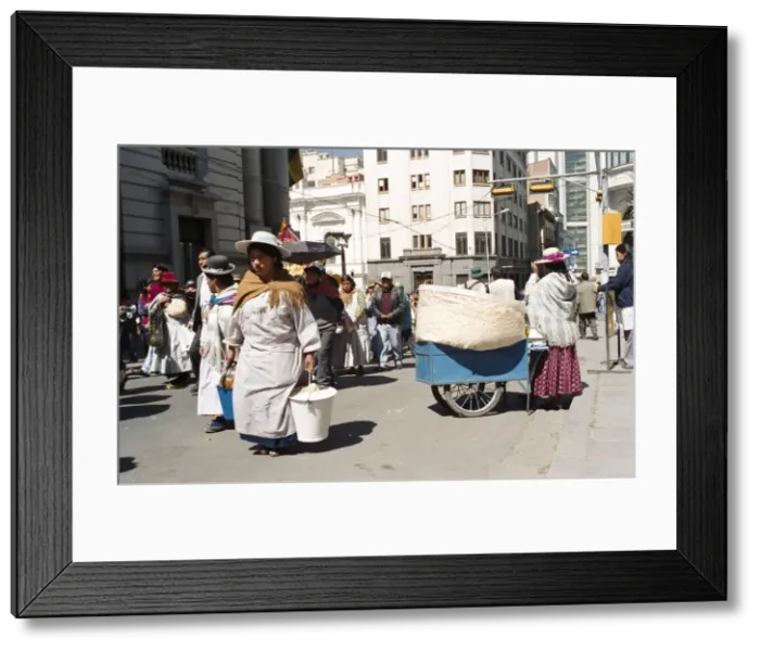 Framed Print : Independence Day parade, La Paz, Bolivia, South America Framed Print : Independence Day parade, La Paz, Bolivia, South America