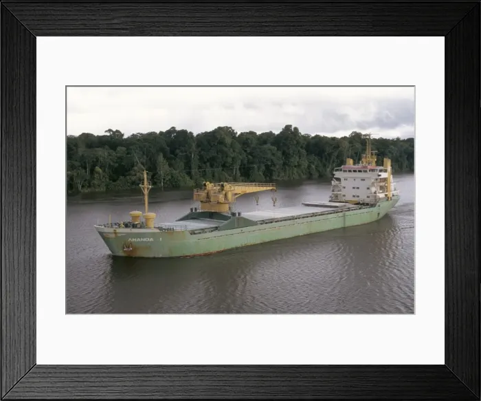Framed Print : Cargo ship in the Breves Narrows in the Amazon area, Brazil, South America Framed Print : Cargo ship in the Breves Narrows in the Amazon area, Brazil, South America