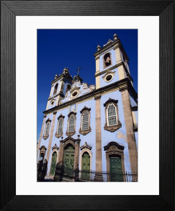 Framed Print : Facade of a church in Bahia, Brazil, South America