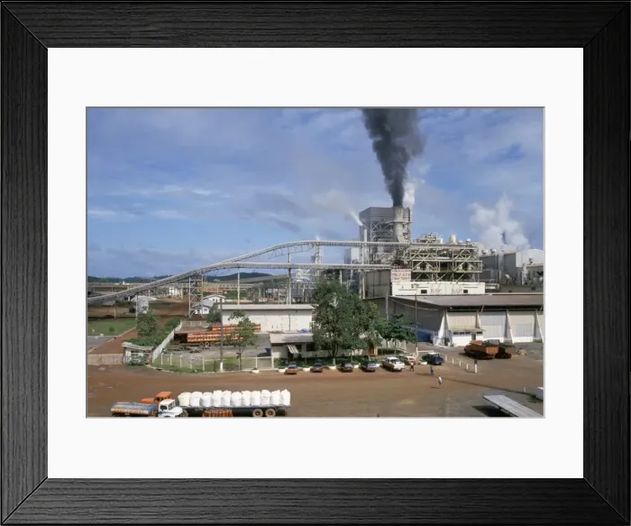 Framed Print : Timber mill, Jari project on Jari River, Brazil, South America Framed Print : Timber mill, Jari project on Jari River, Brazil, South America