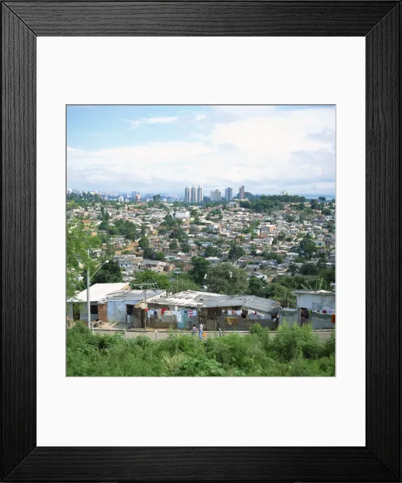 Framed Print : Sao Paolo shanty town, Brazil, South America Framed Print : Sao Paolo shanty town, Brazil, South America