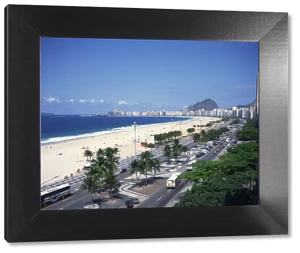Overlooking Copacabana Beach, Rio de Janeiro, Brazil, South America