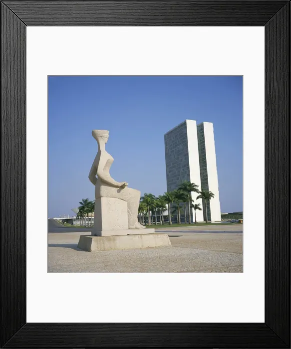 Framed Print : Palacio do Congresso from the Palace of Justice, Brasilia, UNESCO World Heritage Site Framed Print : Palacio do Congresso from the Palace of Justice, Brasilia, UNESCO World Heritage Site
