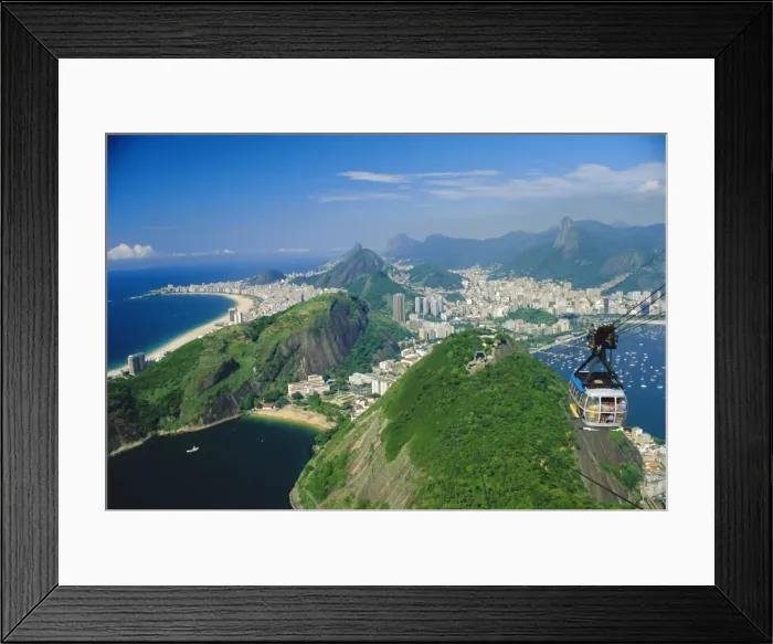 Framed Print : Rio and the Copacabana Beach from Pao de Acucar (Sugar Loaf), Rio de Janeiro, Brazil Framed Print : Rio and the Copacabana Beach from Pao de Acucar (Sugar Loaf), Rio de Janeiro, Brazil