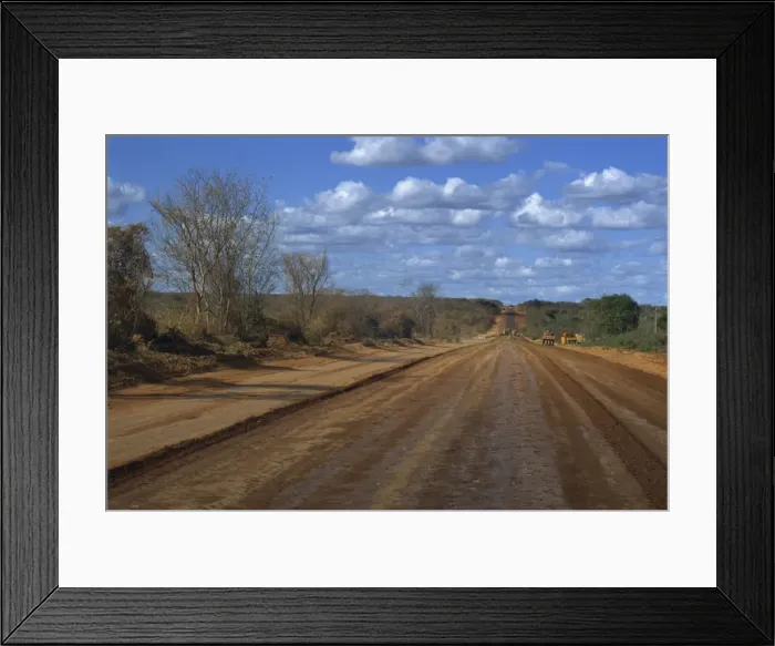 Framed Print : Empty road across Sertao, Bahia Eastern Highlands, Brazil, South America Framed Print : Empty road across Sertao, Bahia Eastern Highlands, Brazil, South America