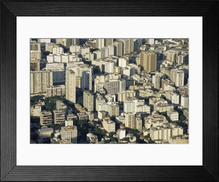 Framed Print : Aerial view of skyscrapers in Centro (downtown), Rio de Janeiro, Brazil, South America Framed Print : Aerial view of skyscrapers in Centro (downtown), Rio de Janeiro, Brazil, South America
