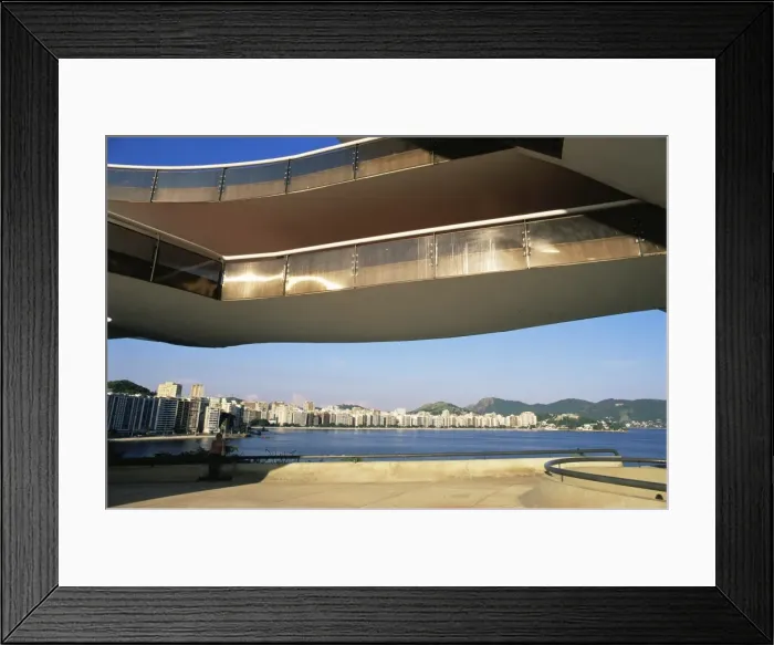 Framed Print : View of Niteroi, Museo de Arte Contemporanea (Museum of Contemporary Art) Framed Print : View of Niteroi, Museo de Arte Contemporanea (Museum of Contemporary Art)