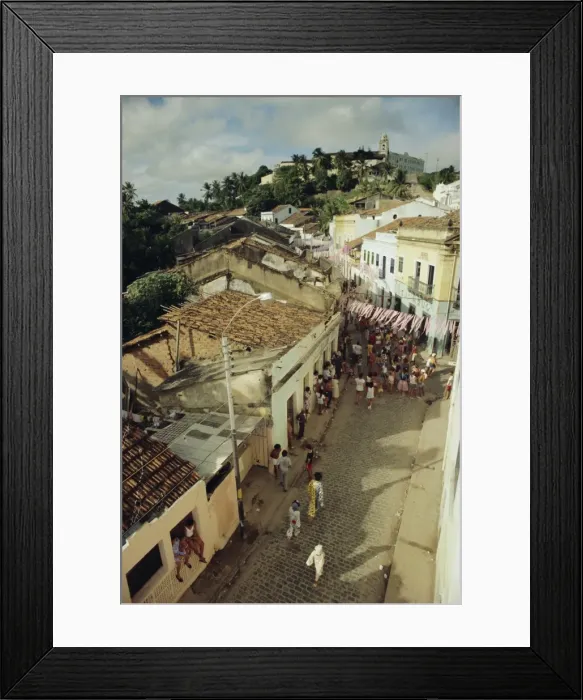 Framed Print : Street in Olinda, northeast of the country, Brazil, South America Framed Print : Street in Olinda, northeast of the country, Brazil, South America