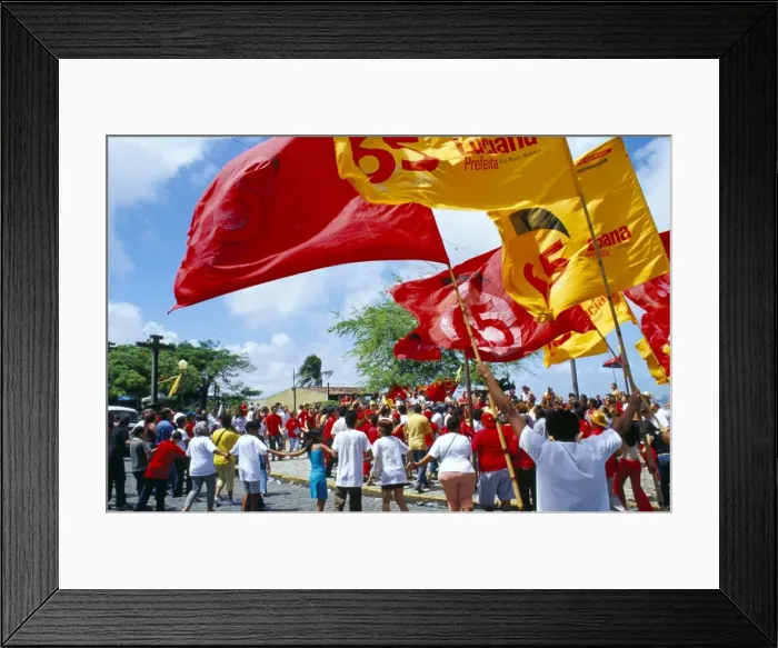Framed Print : People attending a political meeting, Olinda, Pernambuco, Brazil, South America Framed Print : People attending a political meeting, Olinda, Pernambuco, Brazil, South America