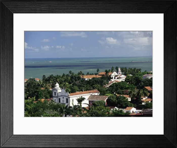 Framed Print : Aerial view of Olinda, Per, Brazil, South America Framed Print : Aerial view of Olinda, Per, Brazil, South America