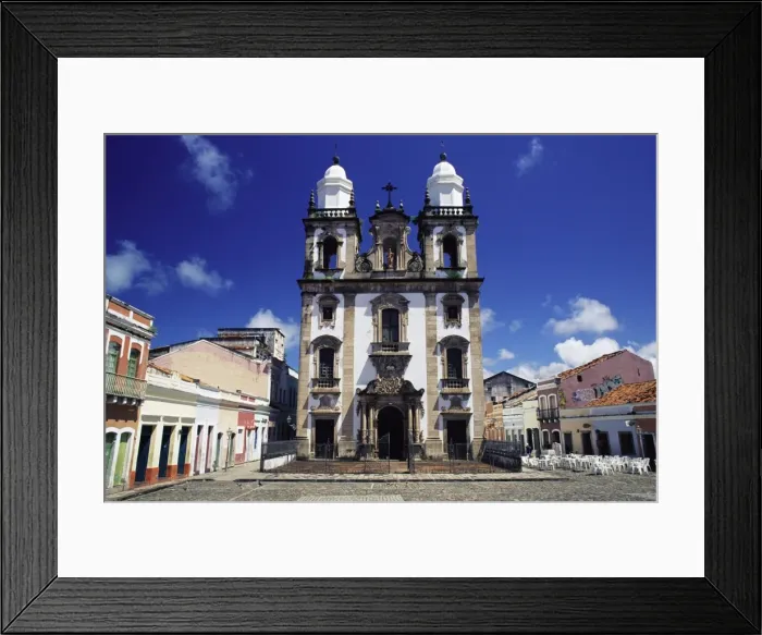 Framed Print : Catedral de Sao Pedro dos Clerigos, a Portuguese colonial baroque church, Recife, Per Framed Print : Catedral de Sao Pedro dos Clerigos, a Portuguese colonial baroque church, Recife, Per