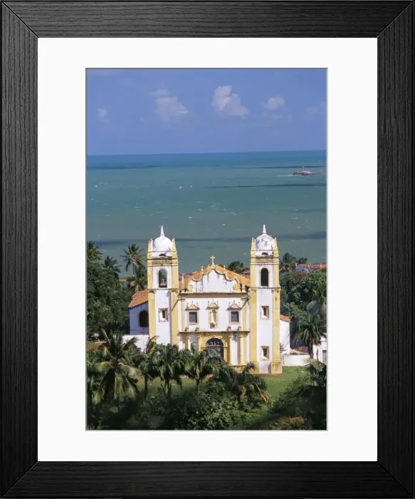 Framed Print : Elevated view of Igreja NS do Carmo and sea beyond, Olinda, Pernambuco Framed Print : Elevated view of Igreja NS do Carmo and sea beyond, Olinda, Pernambuco