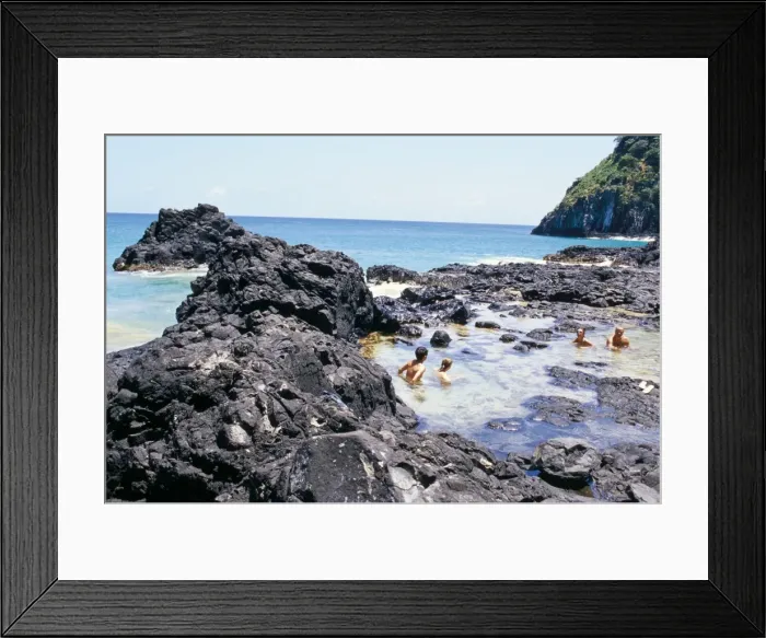 Framed Print : People swimming at Baia dos Porcos inside natural swimming pools, Parque Nacional de Fernando de Norohna, Fernando de Noronha, Pernambuco, Brazil Framed Print : People swimming at Baia dos Porcos inside natural swimming pools, Parque Nacional de Fernando de Norohna, Fernando de Noronha, Pernambuco, Brazil