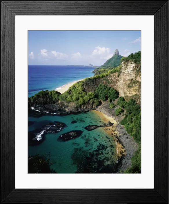 Framed Print : Aerial view of Baia dos Porcos, Parque Nacional de Fernando de Noronha Framed Print : Aerial view of Baia dos Porcos, Parque Nacional de Fernando de Noronha