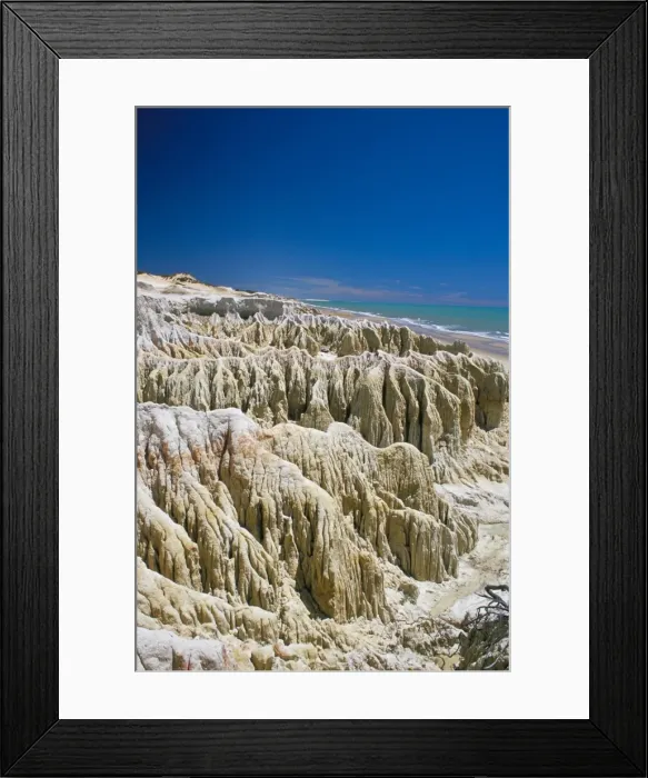 Framed Print : Rock formations and coastline near Canoa Quebrada, Canoa Quedrada, Ceara Framed Print : Rock formations and coastline near Canoa Quebrada, Canoa Quedrada, Ceara