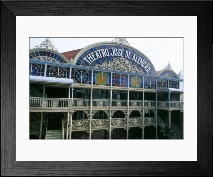 Framed Print : Theatro Jose de Alencar (theatre), a pastel coloured hybrid of classical Framed Print : Theatro Jose de Alencar (theatre), a pastel coloured hybrid of classical