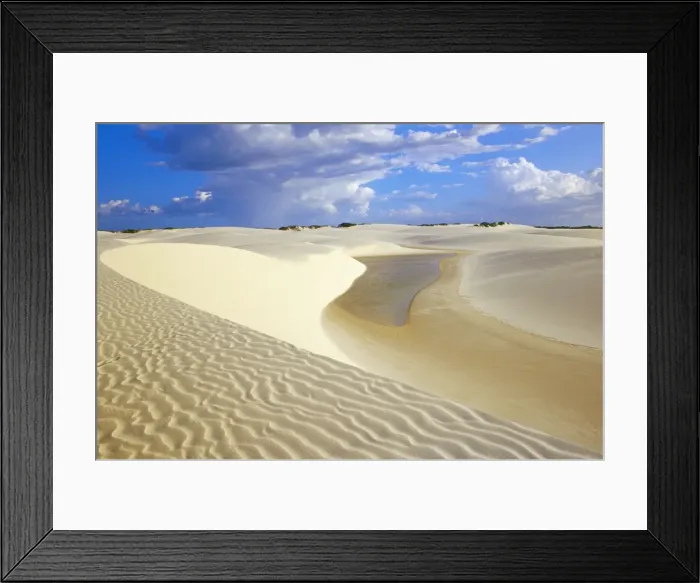 Framed Print : Sandy dunes near Lagoa Bonita (Beautiful lagoon) at Parque Nacional dos Lencois Maranhenses Framed Print : Sandy dunes near Lagoa Bonita (Beautiful lagoon) at Parque Nacional dos Lencois Maranhenses
