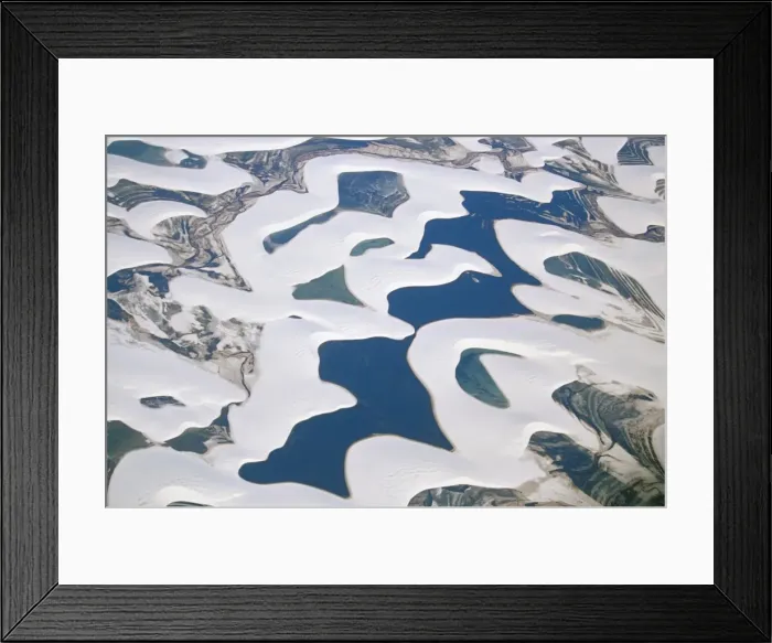 Framed Print : Aerial view of the sandy dunes and lagoons, part of Parque Nacional dos Lencois Maranhenses Framed Print : Aerial view of the sandy dunes and lagoons, part of Parque Nacional dos Lencois Maranhenses