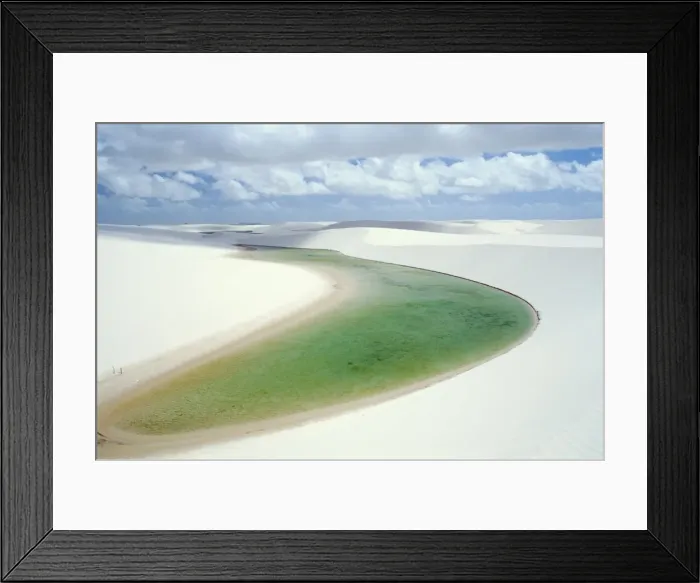 Framed Print : Small lagoon and sandy dunes, Parque Nacional dos Lencois Maranhenses, Brazil Framed Print : Small lagoon and sandy dunes, Parque Nacional dos Lencois Maranhenses, Brazil